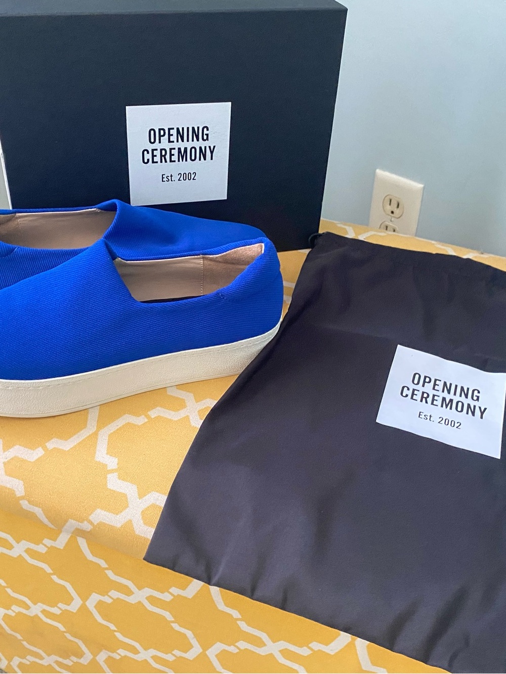 Opening Ceremony Electric Blue Slip-On Sneakers